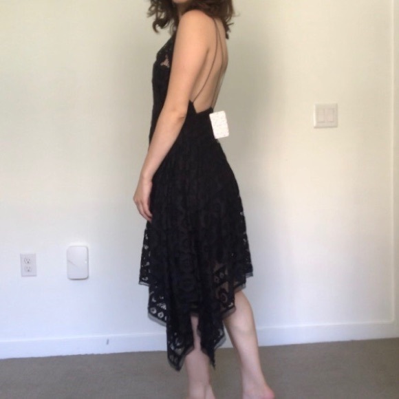 NEW Free People Just Like Honey Black Lace Dress S - Picture 4 of 8